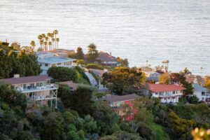 Homes near the coast in La Jolla, California.